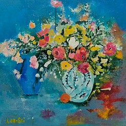 Bloemen painted by 