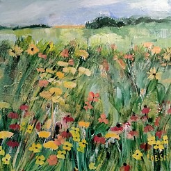 Bloemen veld painted by 