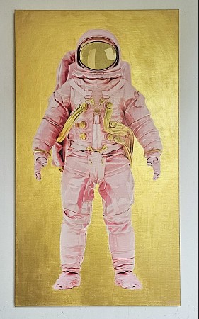 Roze Astronaut painted by WVD ART