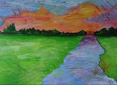 The way to infinity painted by Marijke Bestman